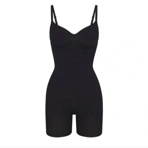 SKIMS Other - SKIMS Seamless Sculpt Mid Thigh Bodysuit Womens 2XL XXL Onyx Black Shapewear